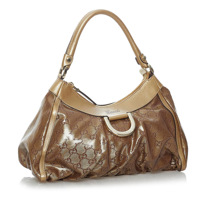 Gucci GG Crystal Abbey D-Ring Shoulder Bag (SHG-29525) – LuxeDH