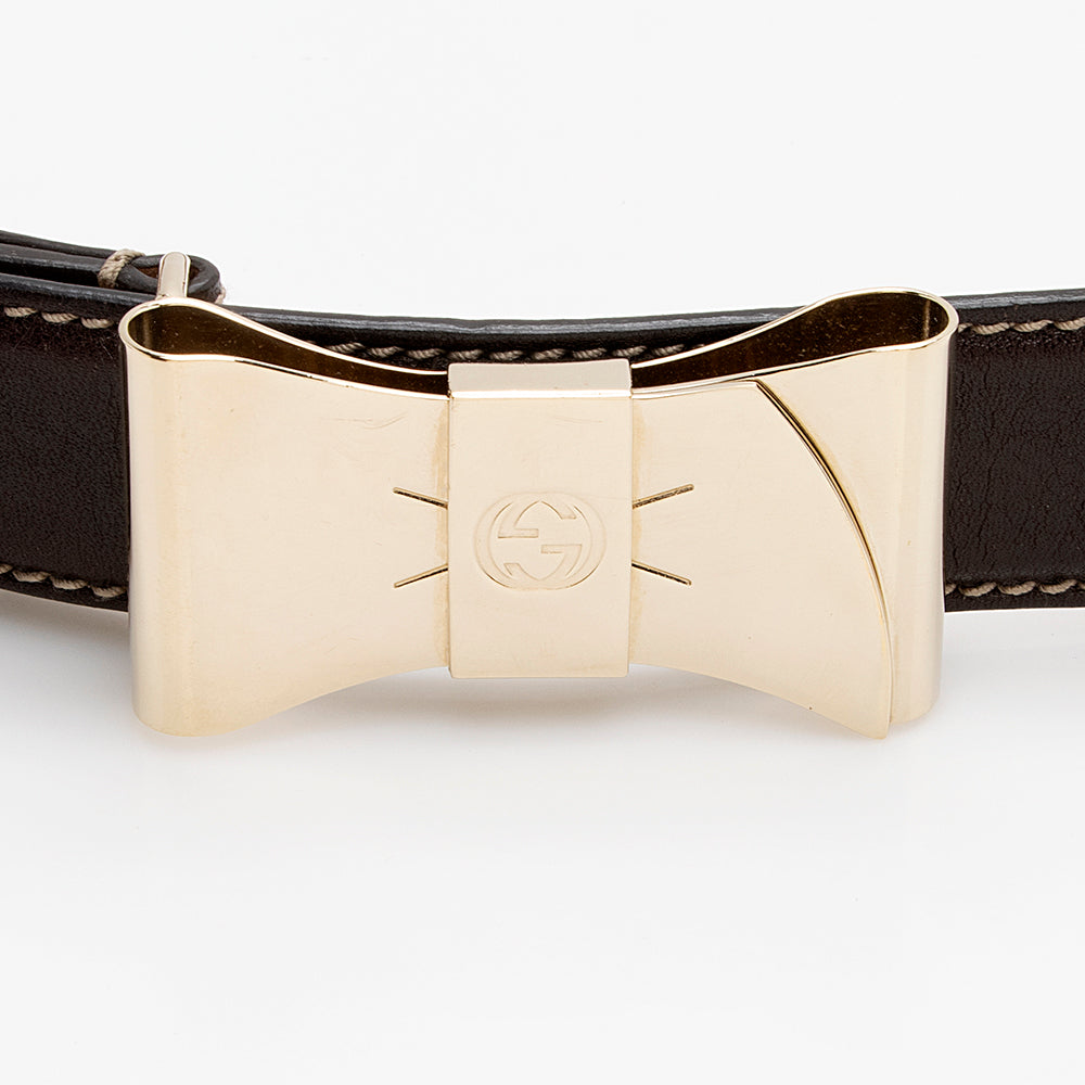 Gucci GG Crystal Bow Belt - Size 34 / 85 (SHF-21348) display picture 1