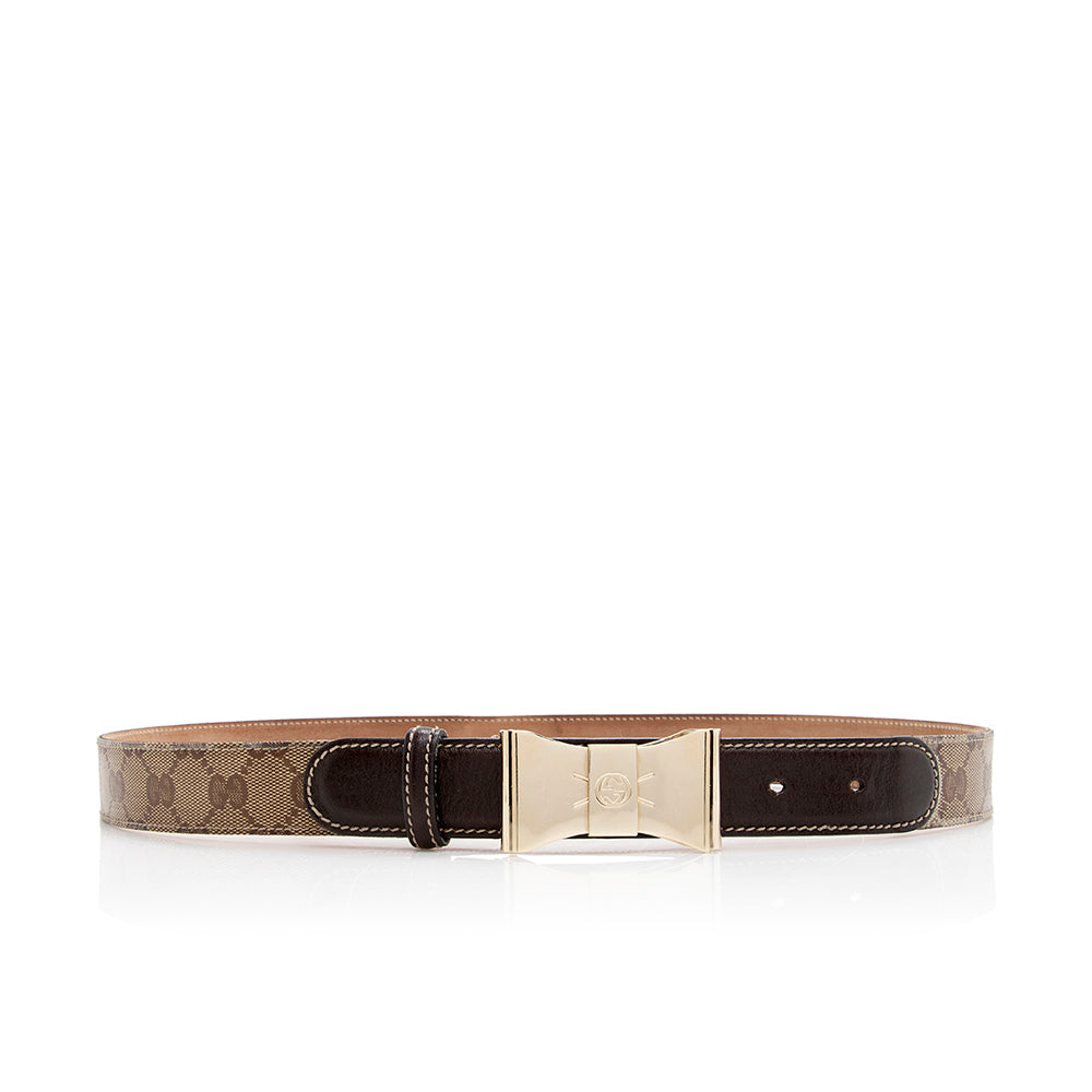 Gucci GG Crystal Bow Belt - Size 34 / 85 (SHF-21348) display picture 3