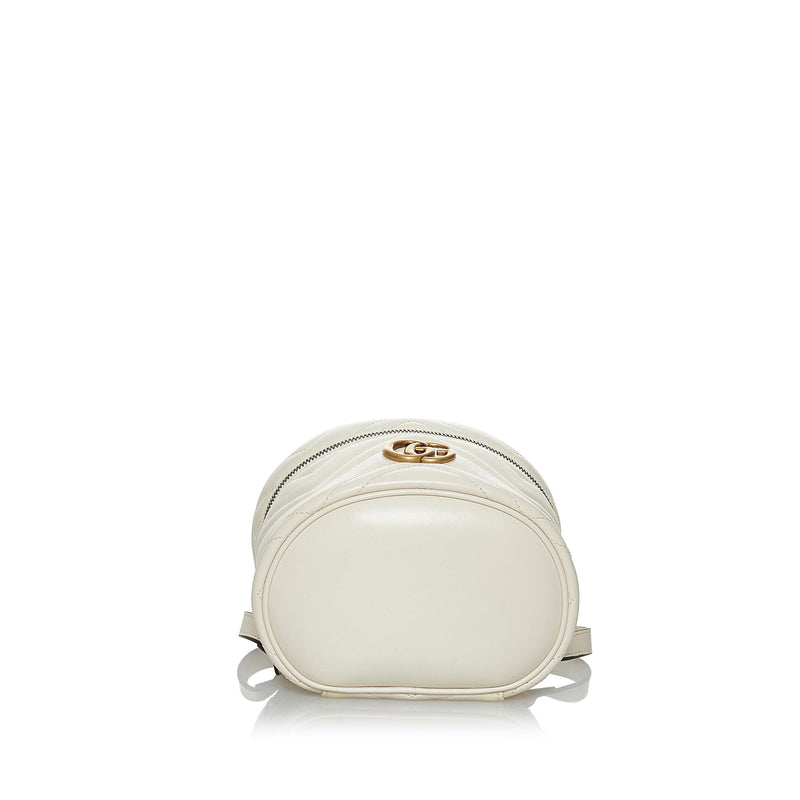 Gucci GG Marmont Leather Round Backpack (SHG-28597)