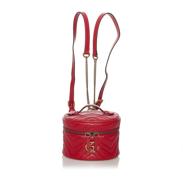 Gucci GG Marmont Leather Round Backpack (SHG-31325)