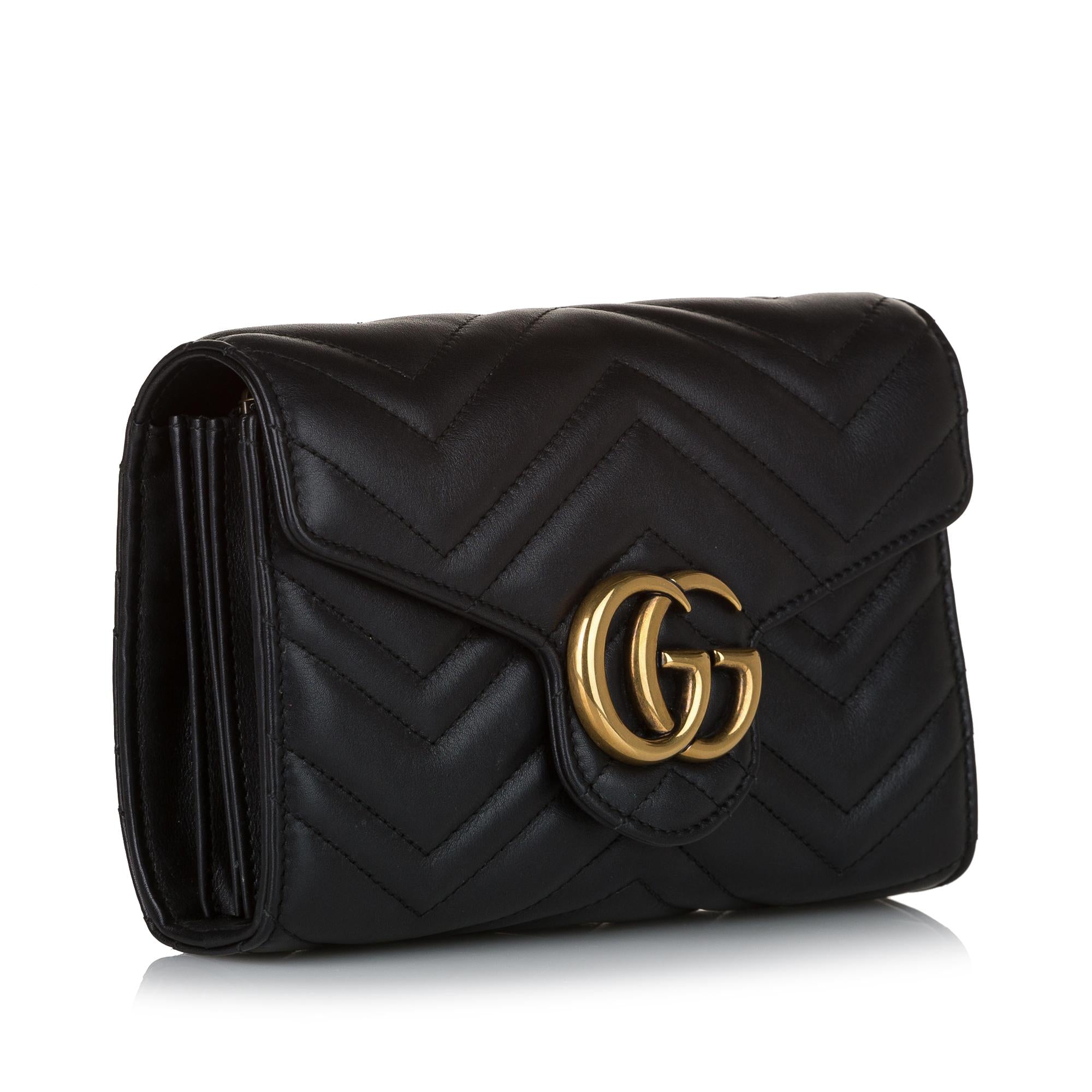 Gucci GG Marmont Leather Wallet On Chain (SHG-35248)