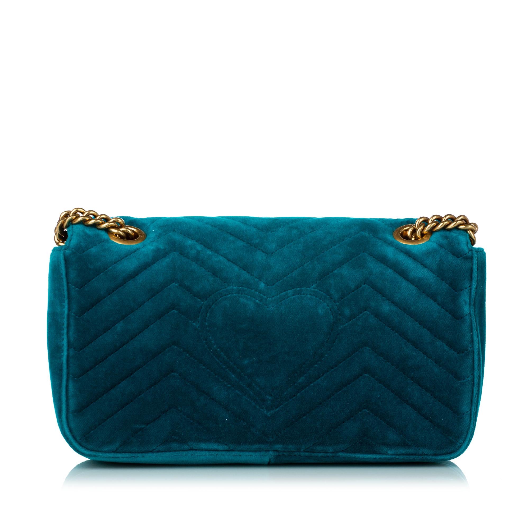 Gucci GG Marmont Matelasse Embellished Velvet Crossbody Bag (SHG-30293