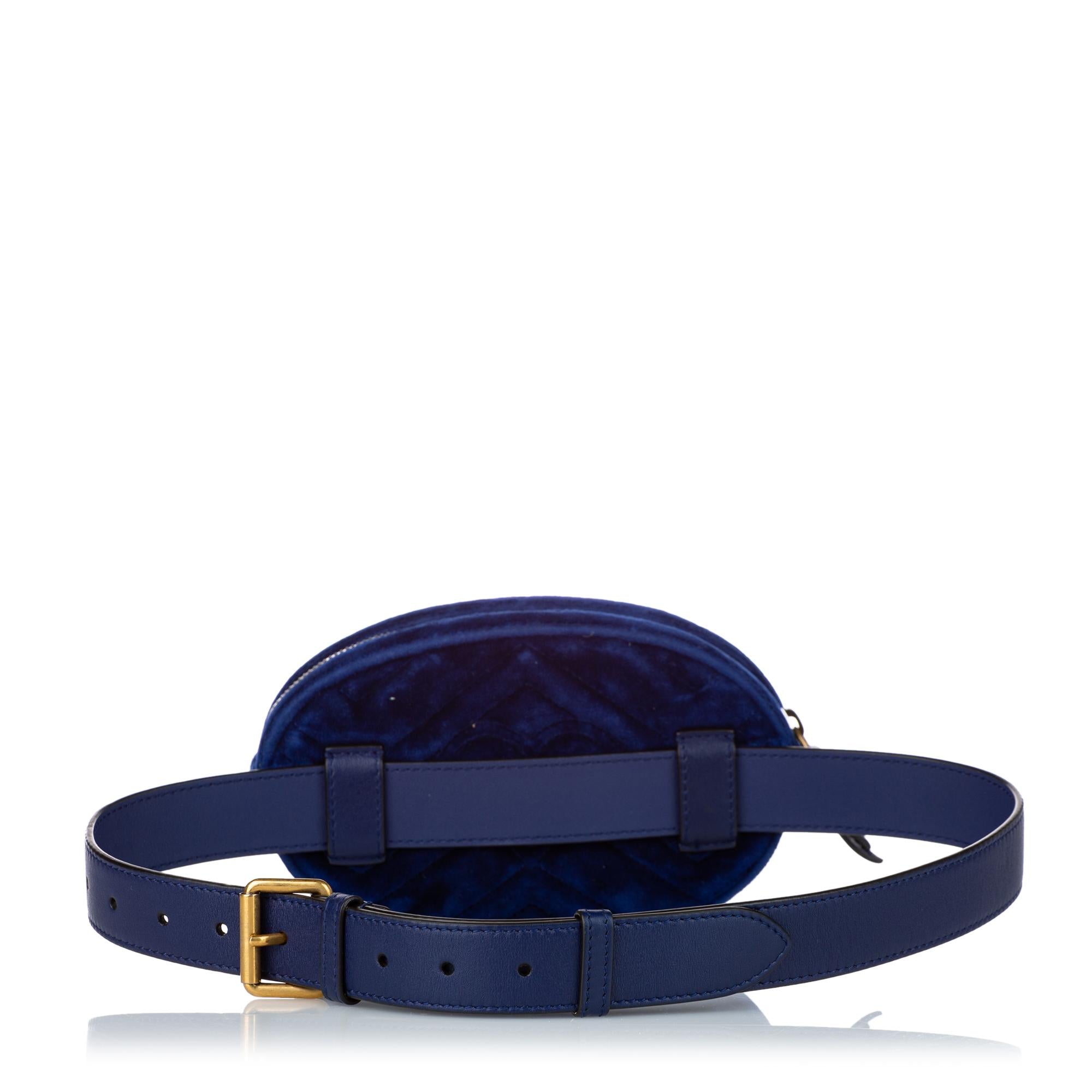 Gucci GG Marmont Velvet Belt Bag (SHG-34495)