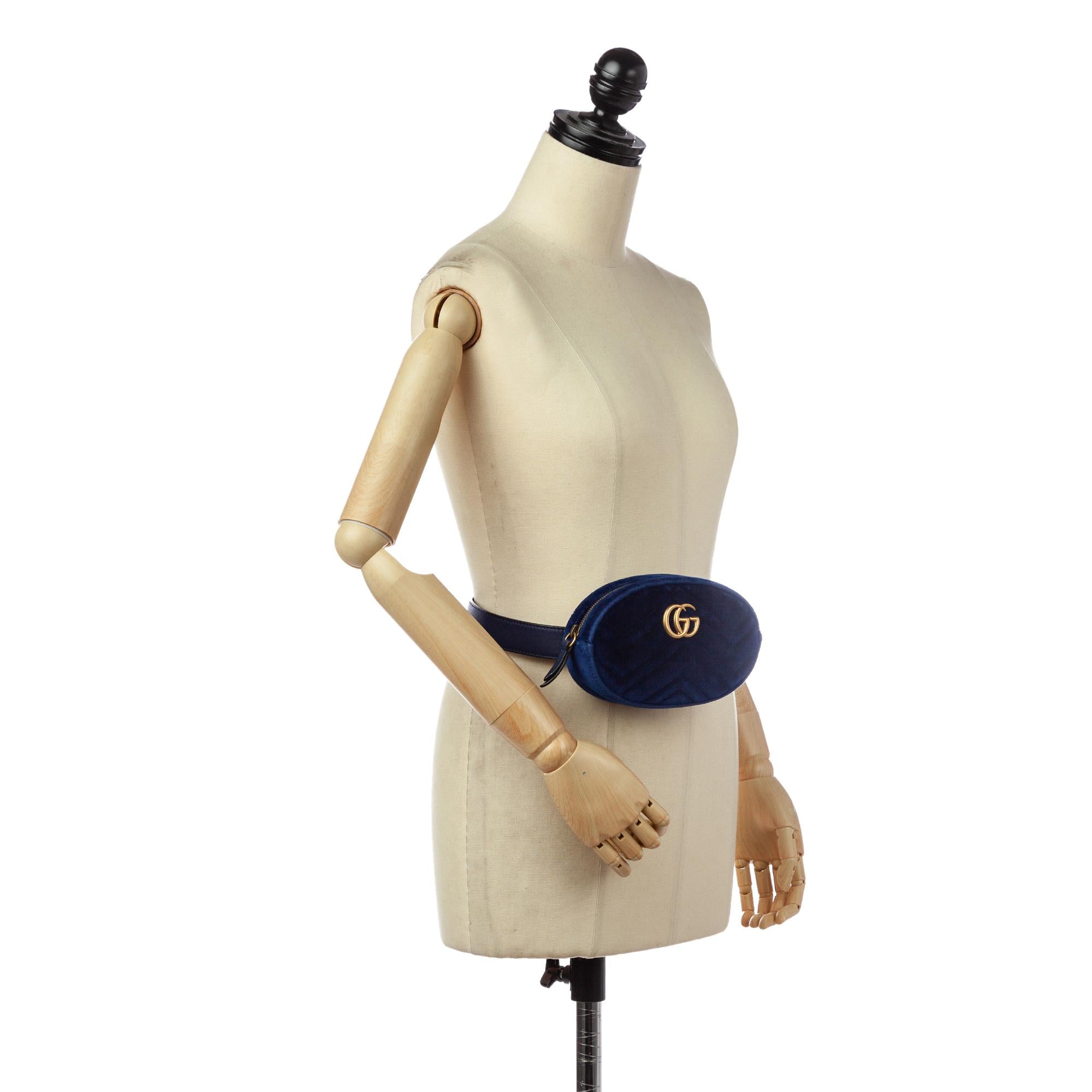 Gucci GG Marmont Velvet Belt Bag (SHG-34495)