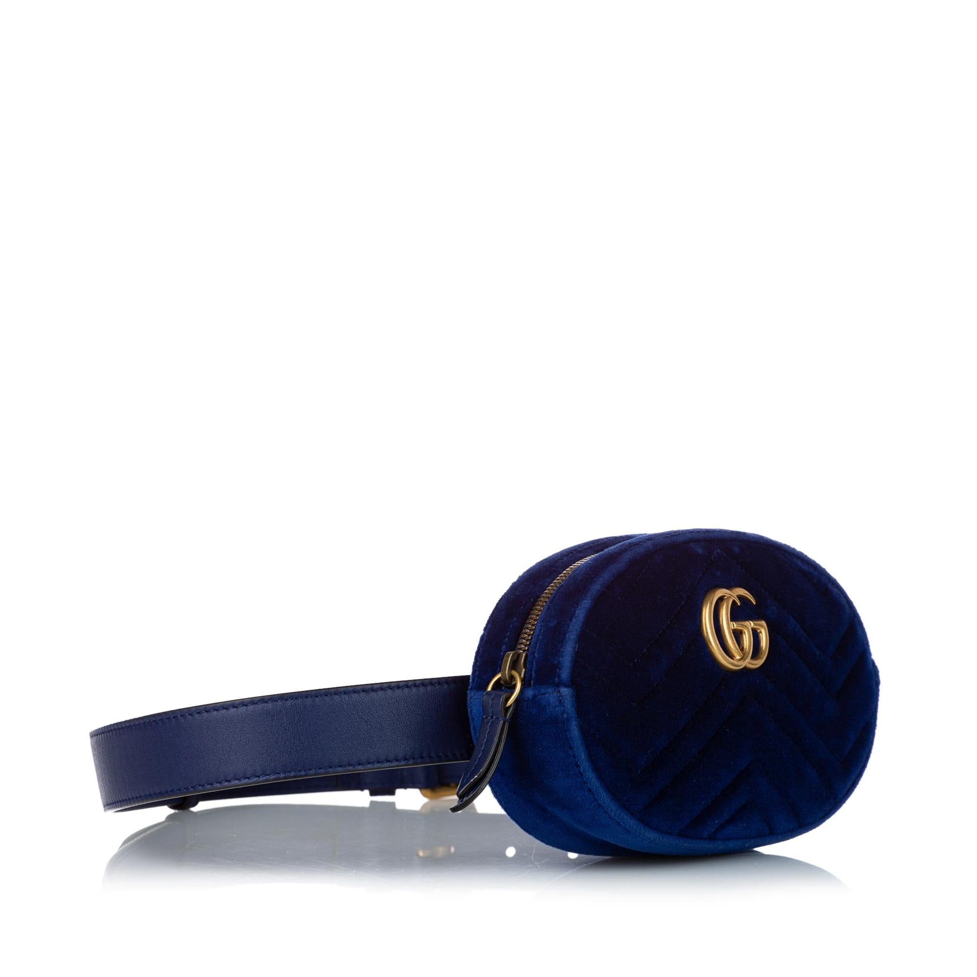Gucci GG Marmont Velvet Belt Bag (SHG-34495)