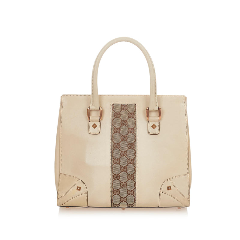 Gucci GG Nailhead Leather Handbag (SHG-26097)