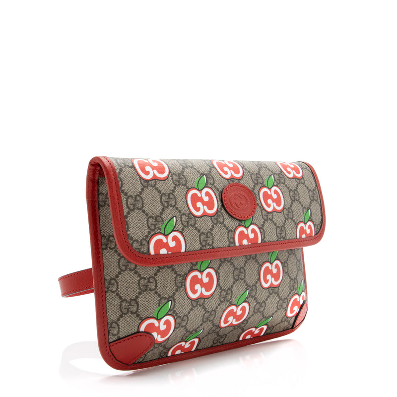 Gucci GG Supreme Apple Monogram Belt Bag - Size 32 / 80 (SHF-23491)