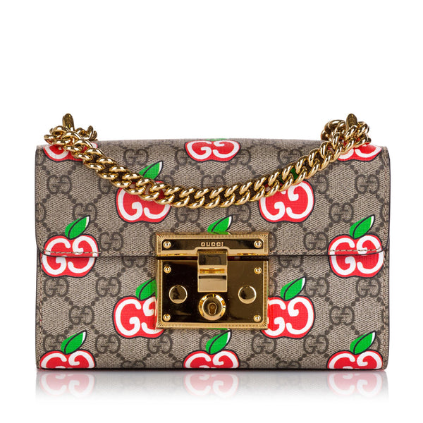 Gucci GG Supreme Apple Padlock Shoulder Bag (SHG-35947)