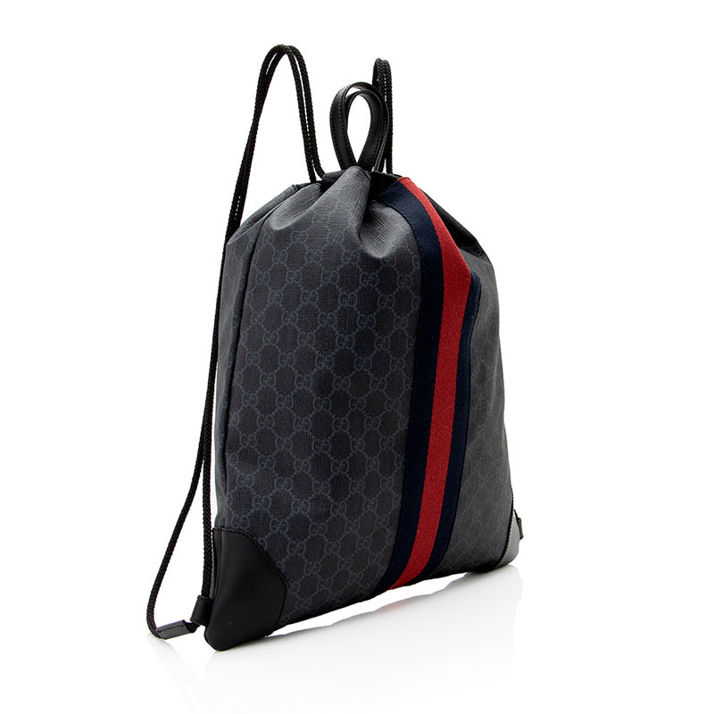 Gucci GG Supreme Canvas Drawstring Backpack (SHF-20551)