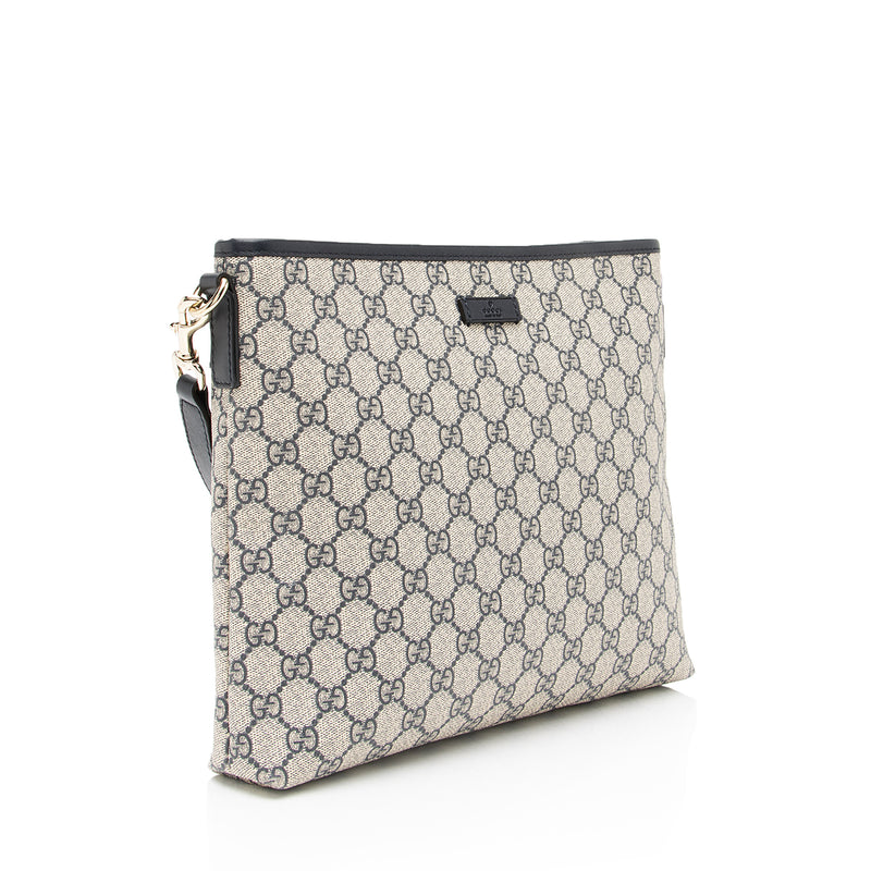Gucci GG Supreme Classic Flat Medium Messenger Bag (SHF-23363)