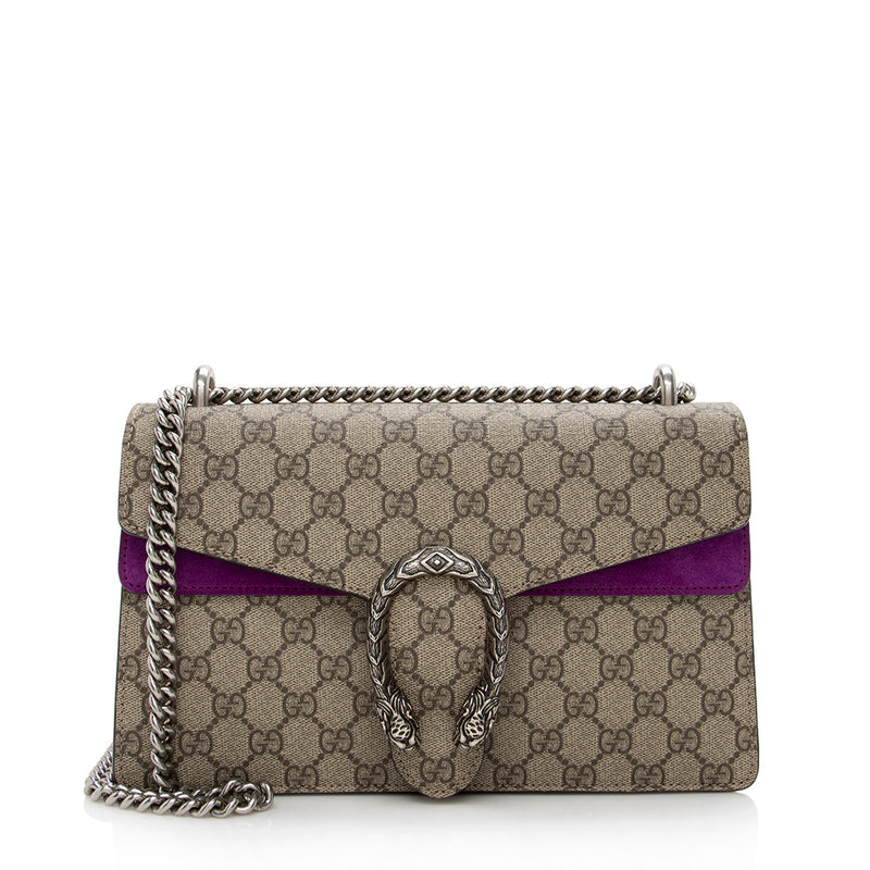 Gucci Dionysus GG Velvet Small Shoulder Bag in Brown