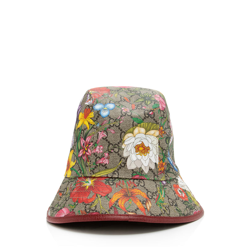 Gucci GG Supreme Flora Bucket Hat - Size L (SHF-23141)