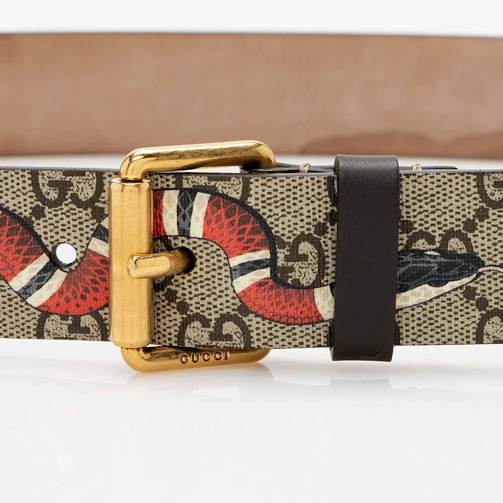 Gucci GG Supreme Kingsnake Belt - Size 36 / 90 (SHF-21664)