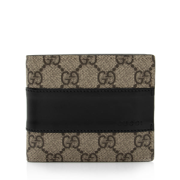 Gucci GG Supreme Leather Bi-Fold Wallet (SHF-tY4GX9)