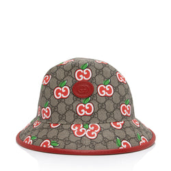 Gucci GG Supreme Les Pommes Bucket Hat - Size M (SHF-g323cG)