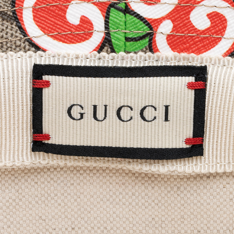 Gucci GG Supreme Les Pommes Bucket Hat - Size M (SHF-g323cG)