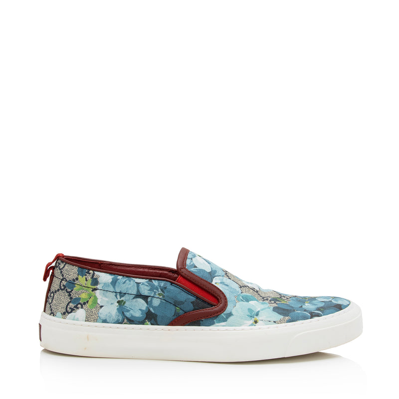 Gucci GG Supreme Monogram Blooms Slip On Sneakers - Size 8.5 / 38.5 (S –  LuxeDH