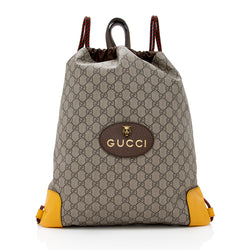 Gucci GG Supreme Neo Vintage Drawstring Backpack (SHF-7suv4d)