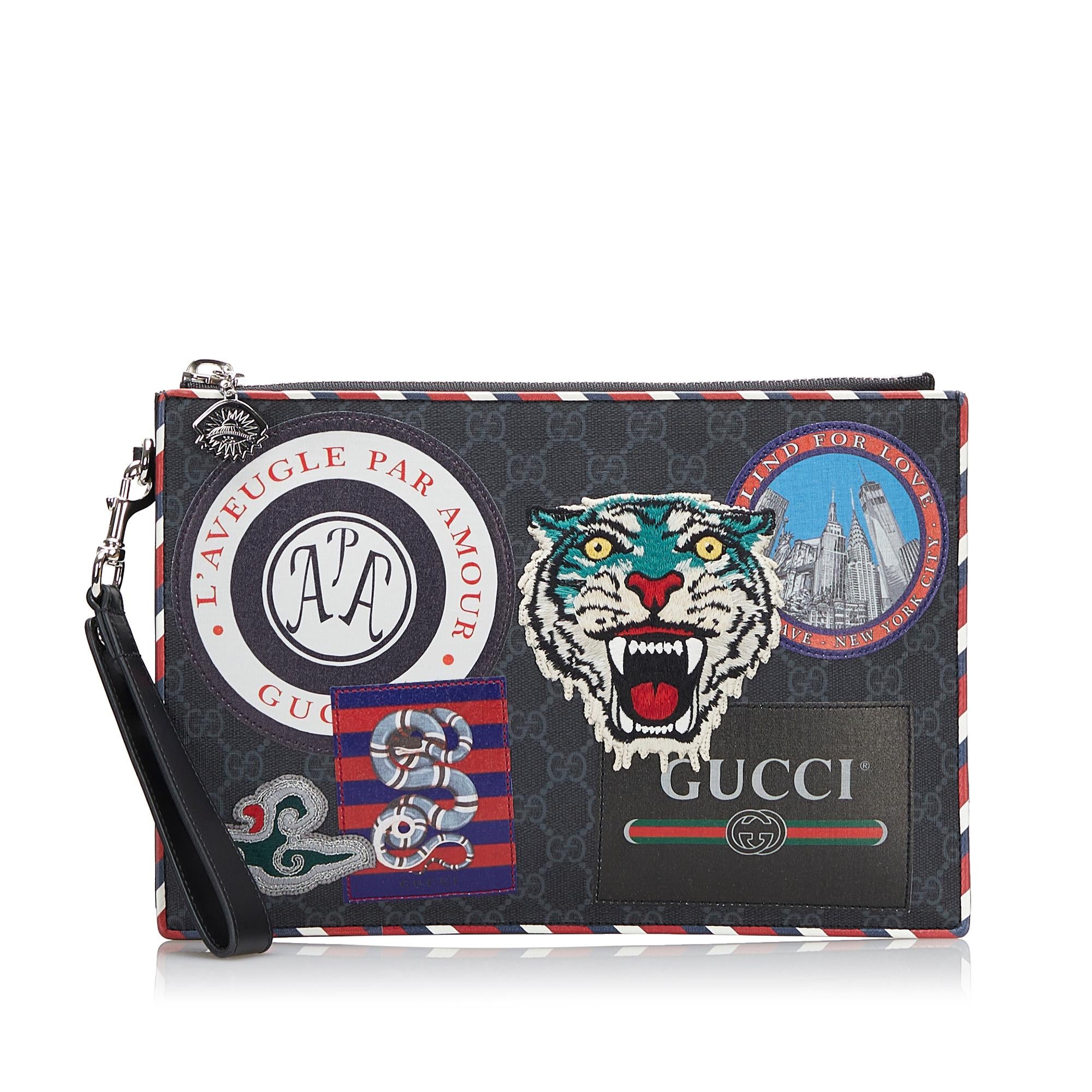 Gucci GG Supreme Night Courrier Clutch (SHG-tSxlo1)