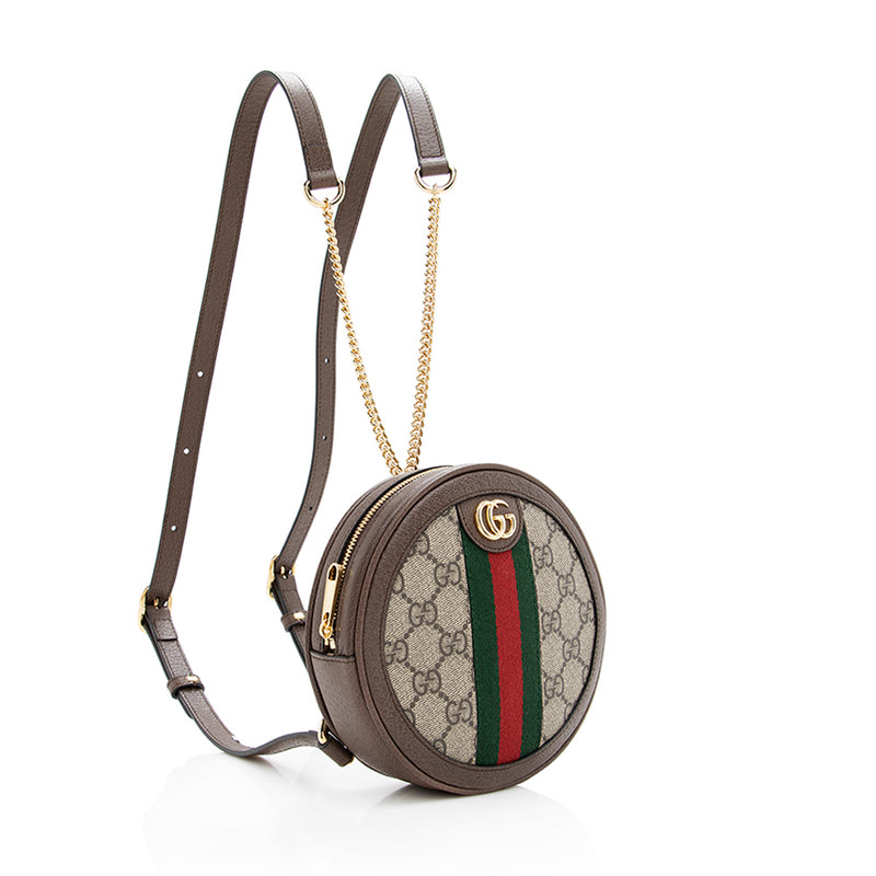 Gucci GG Supreme Ophidia Round Mini Backpack (SHF-18788)