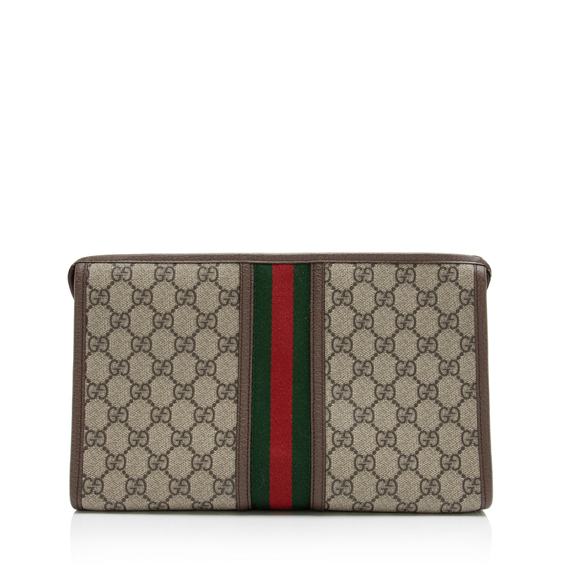 Ophidia GG Supreme Canvas Pouch in Grey - Gucci