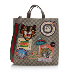 Gucci GG Multicolor Large Tote Bag in Green for Men