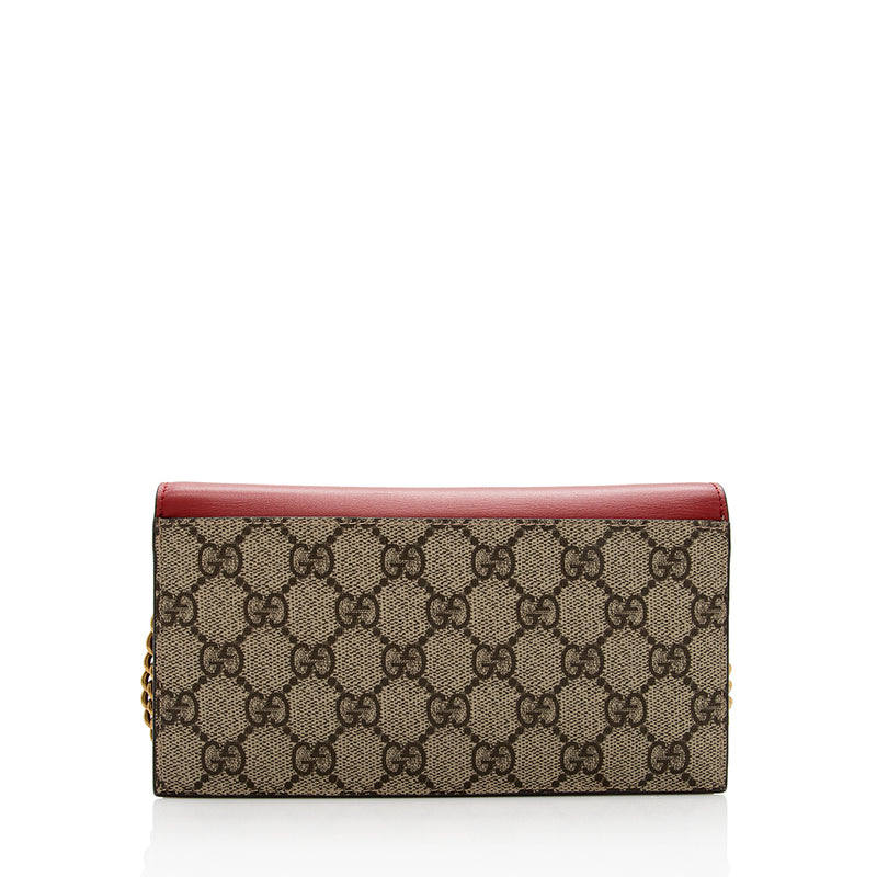 Gucci GG Supreme Peony Mini Wallet on Chain Bag (SHF-18447)