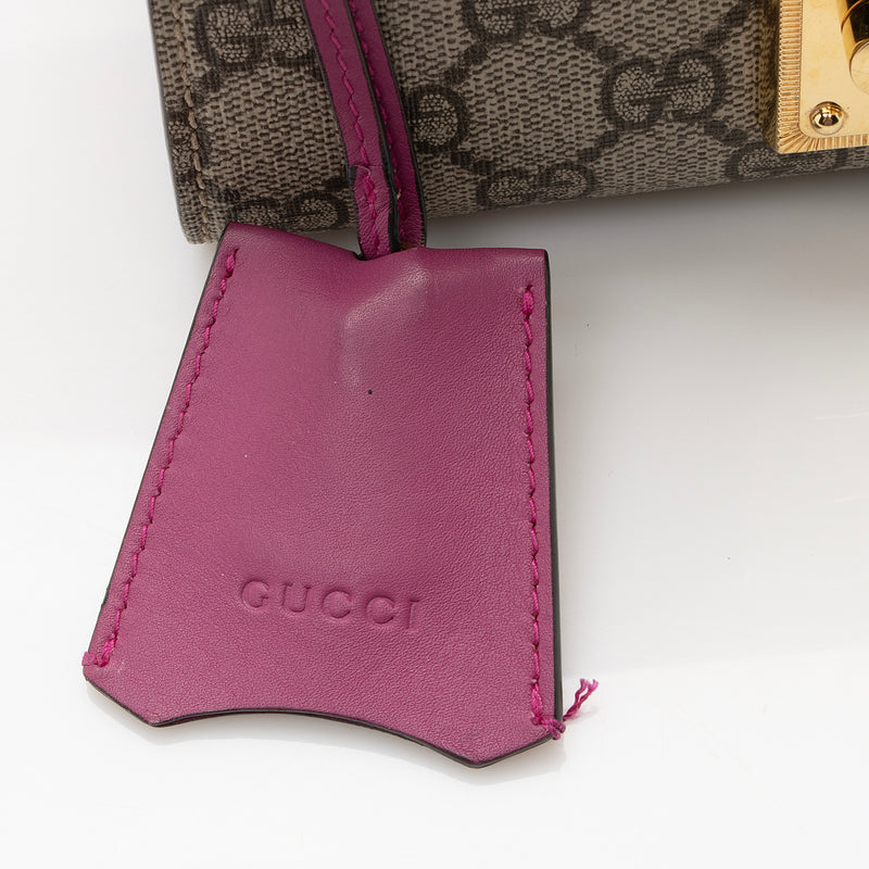 Gucci GG Supreme Small Padlock Shoulder Bag (SHF-22509)