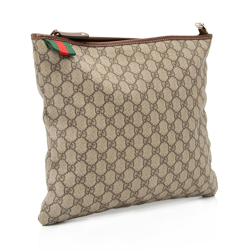 Gucci GG Supreme Web Loop Flat Messenger Bag (SHF-23803)