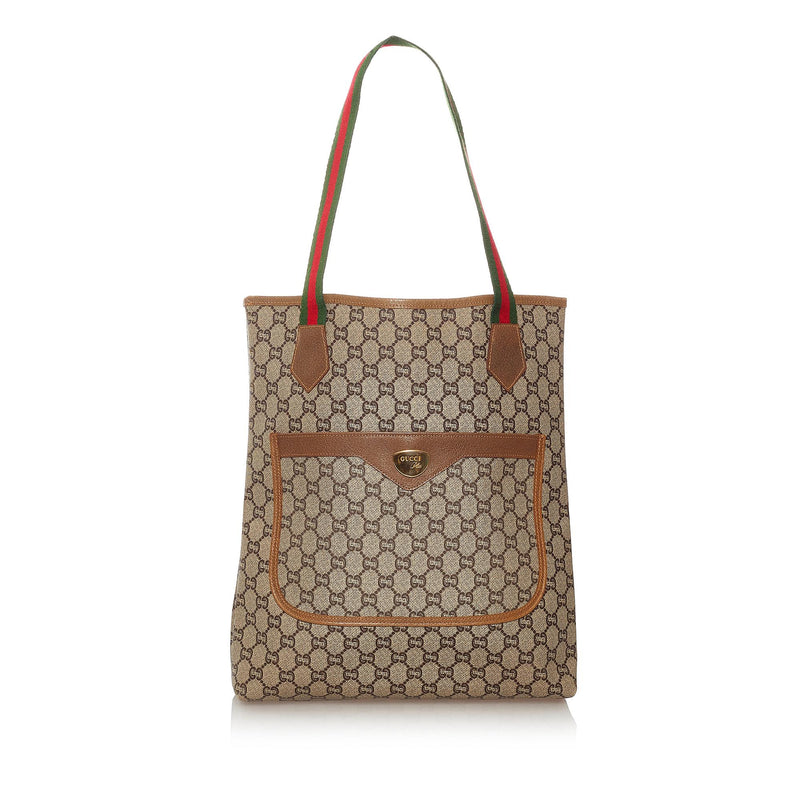 Gucci GG Supreme Web Tote Bag (SHG-27454)
