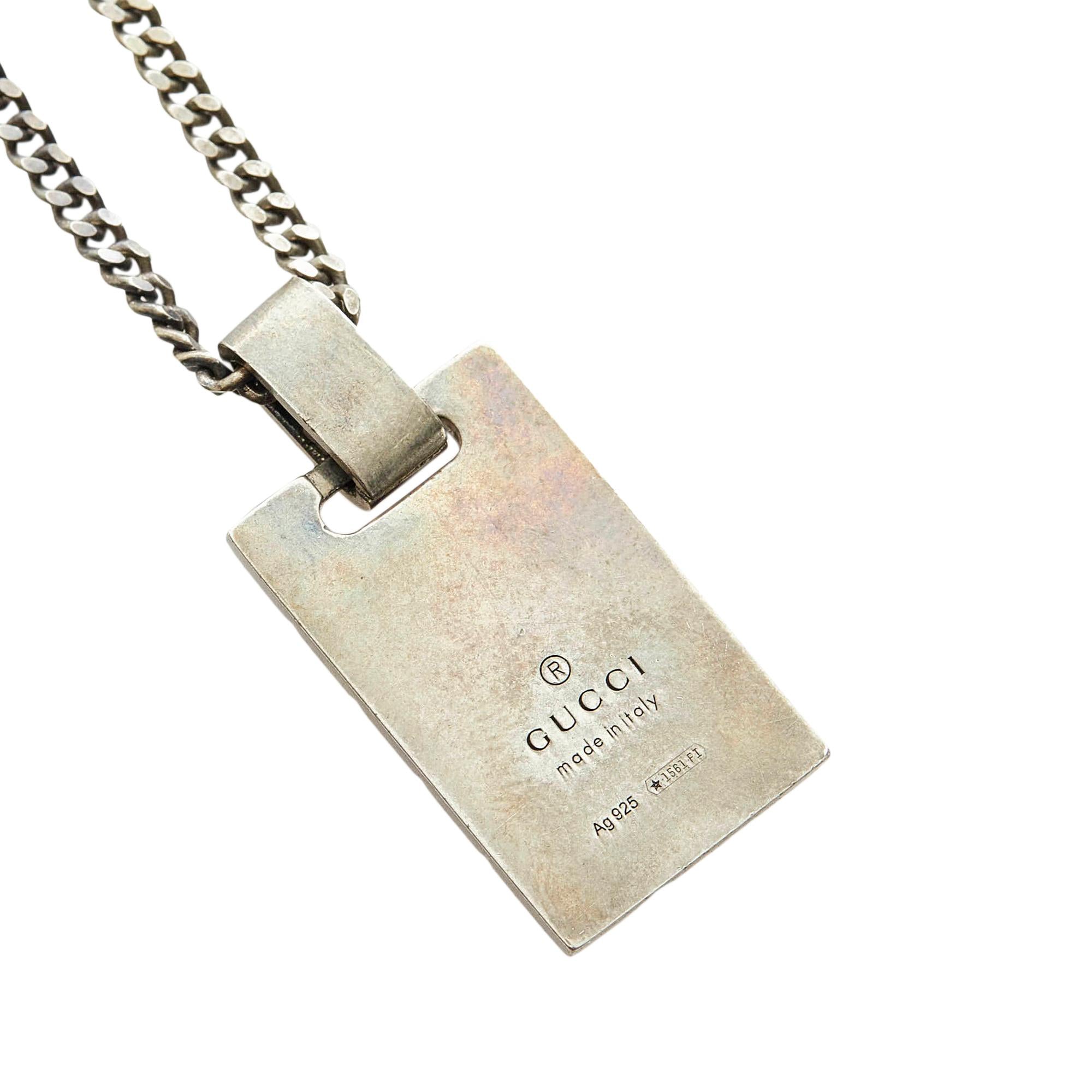 Gucci Ghost Tag Pendant Necklace (SHG-32690)