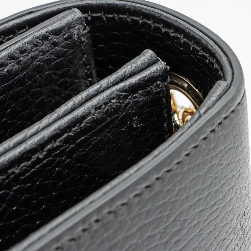 Gucci Grained Calfskin Interlocking G Medium Shoulder Bag (SHF-23261)