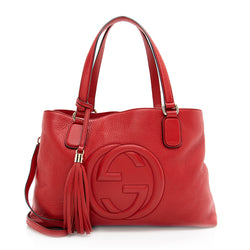 Gucci Grained Leather Soho Working Tote (SHF-18809)