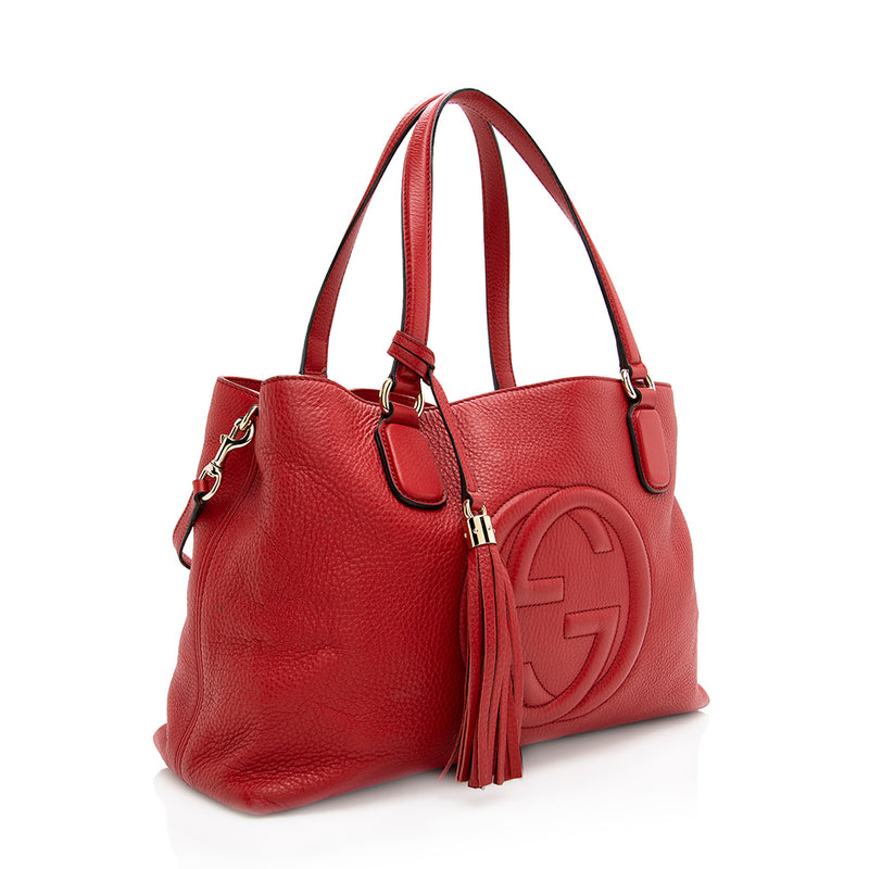Gucci Grained Leather Soho Working Tote (SHF-18809)