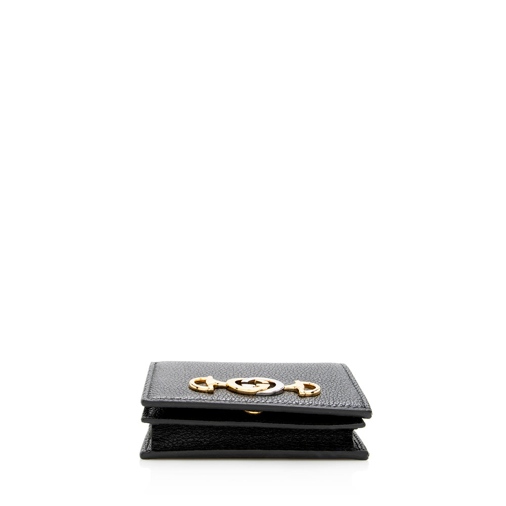 Gucci Grained Leather Zumi Card Case Chain Bag (SHF-19272)