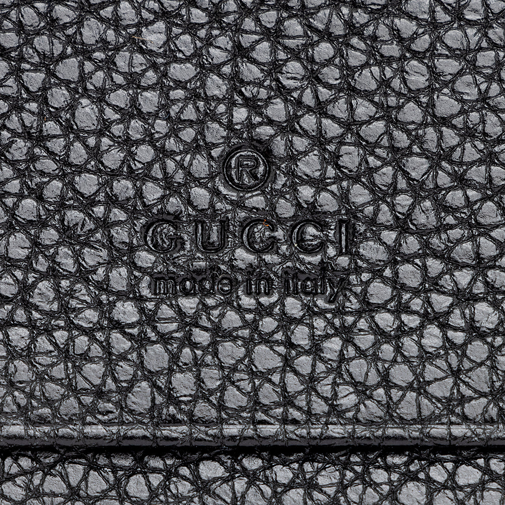 Gucci Grained Leather Zumi Card Case Chain Bag (SHF-19272)