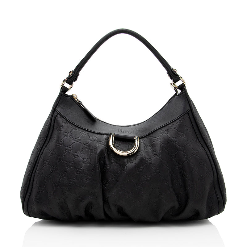 Gucci Guccissima Leather D Ring Hobo (SHF-18480)