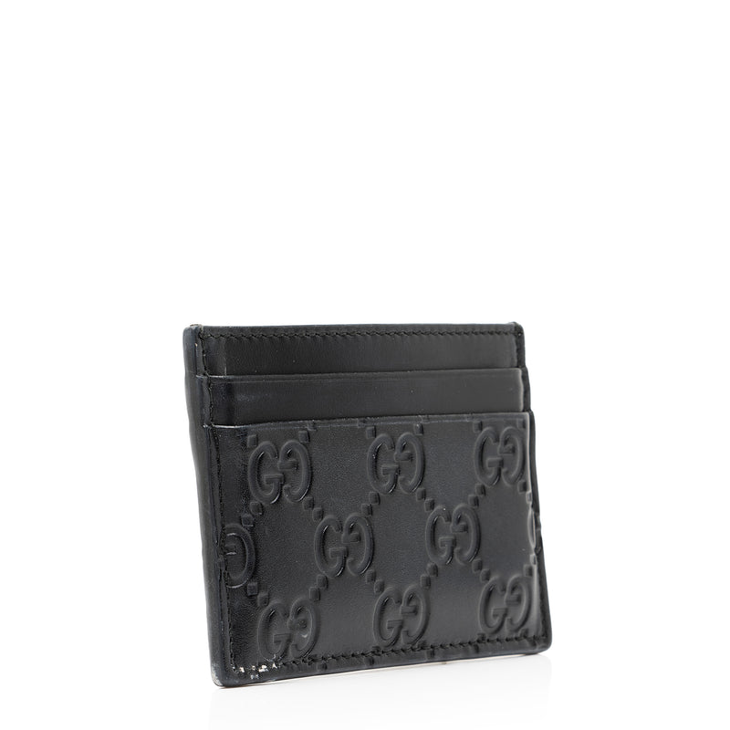 Gucci Guccissima Leather Signature Card Case (SHF-DJGb1D) – LuxeDH