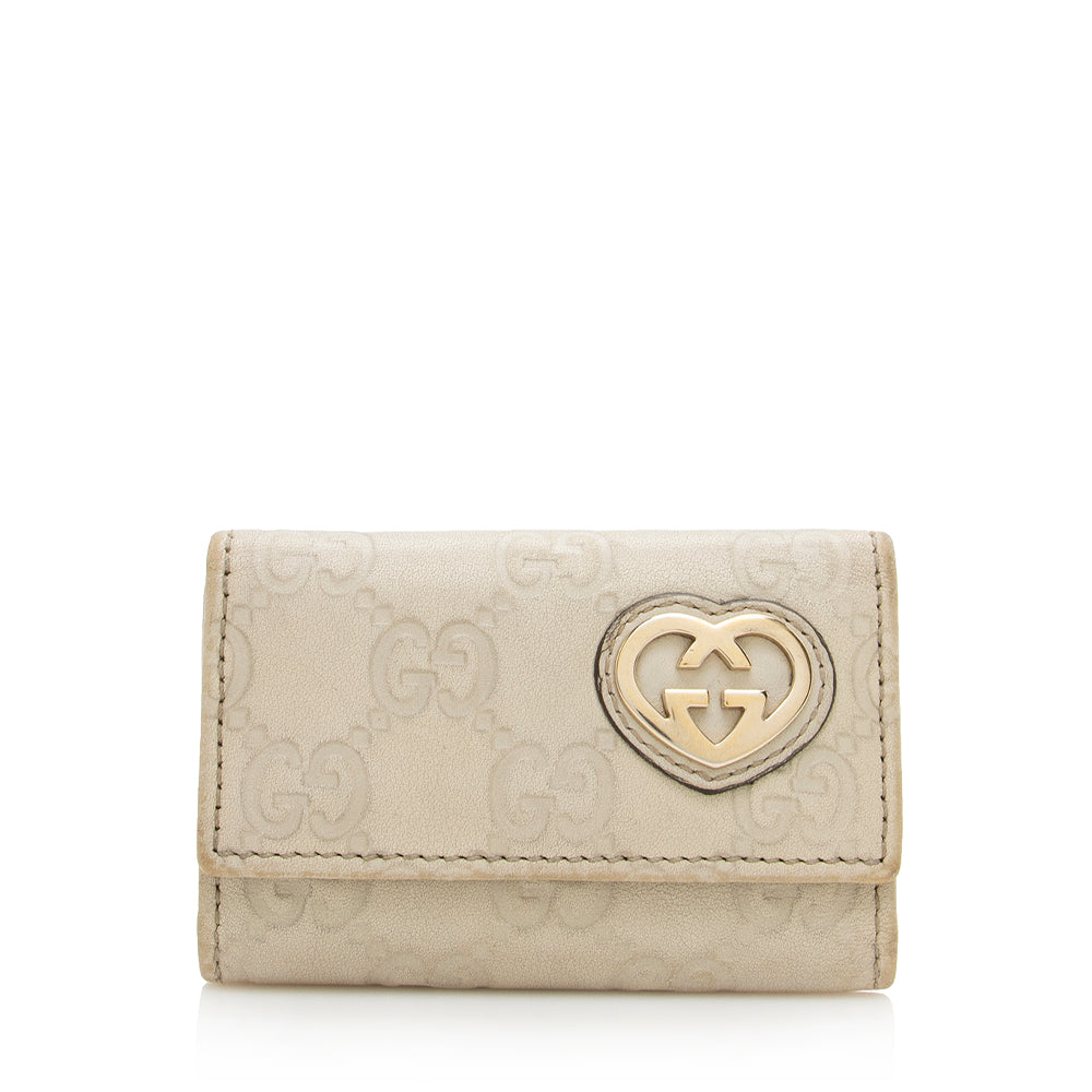 Gucci Guccissima Lovely Heart Key Case - FINAL SALE (SHF-15480