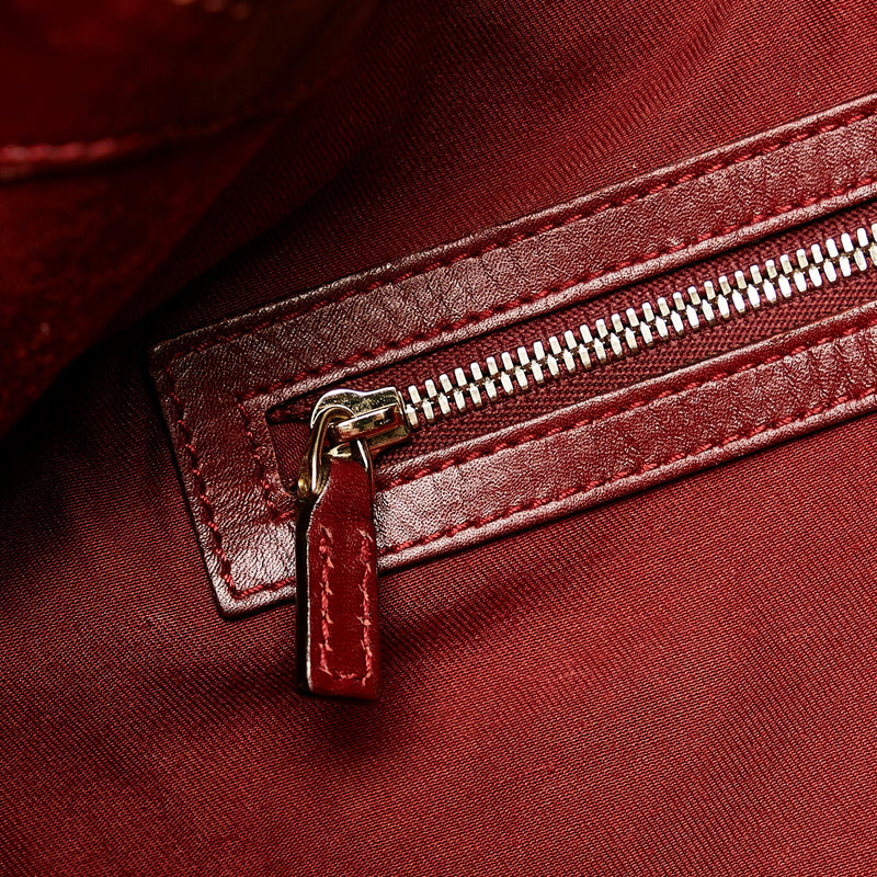 Gucci Horsebit Embossed Leather Hobo Bag (SHG-32721)
