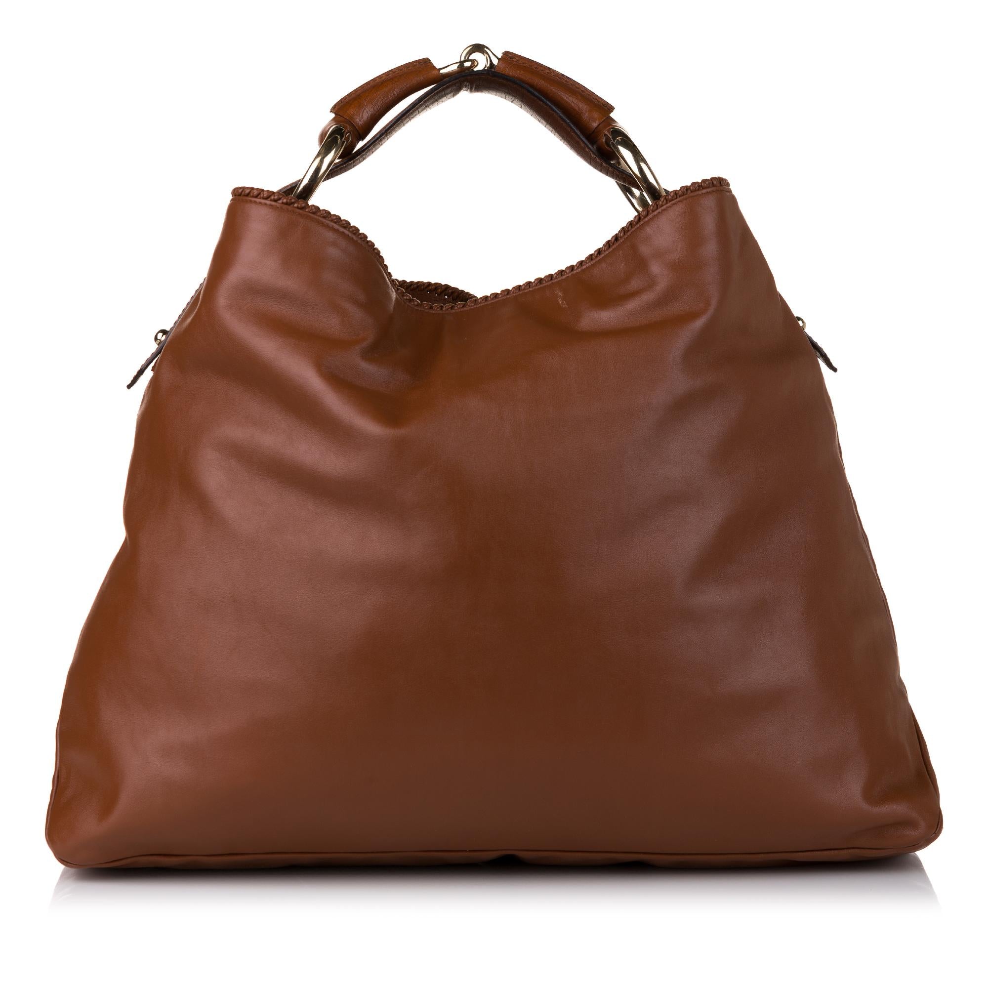 Gucci Horsebit Leather Tote Bag (SHG-32812)