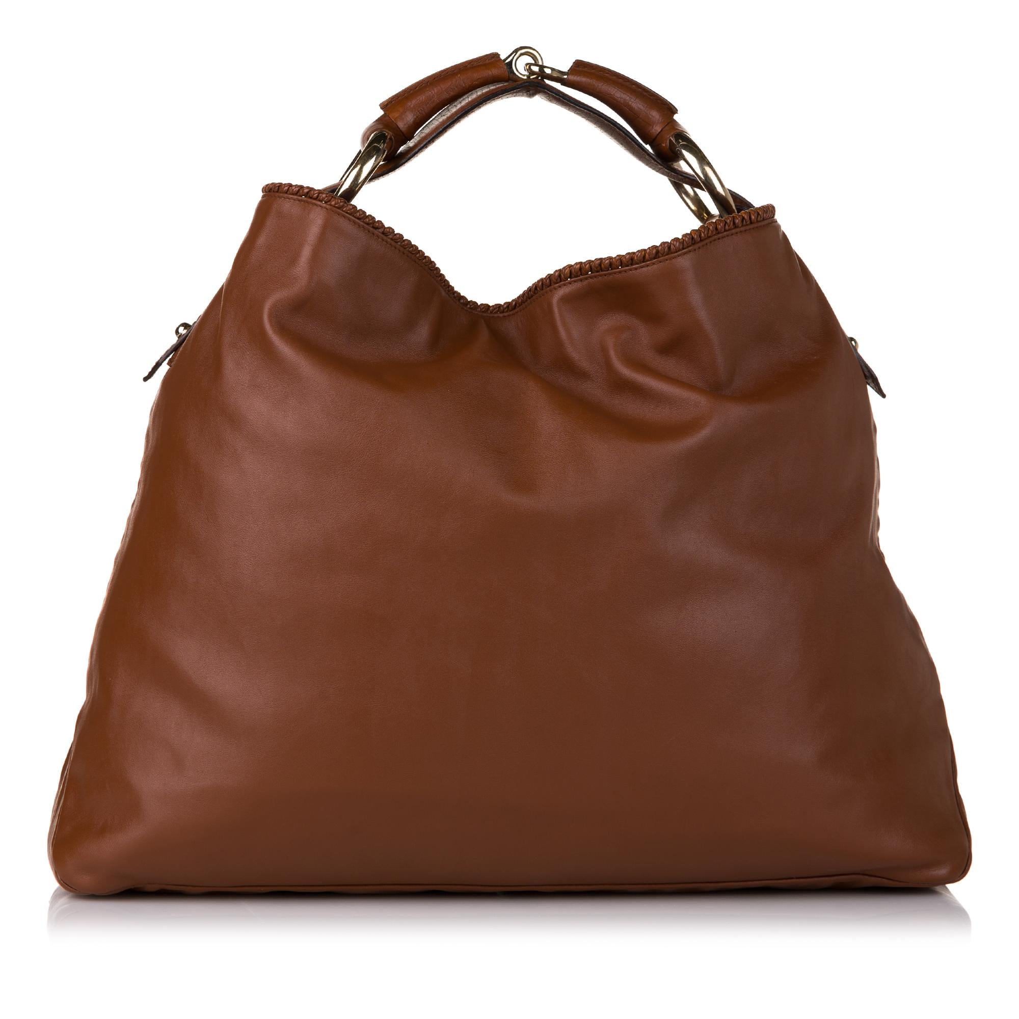 Gucci Horsebit Leather Tote Bag (SHG-32812)