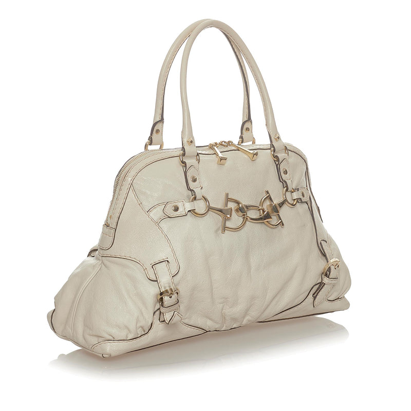 Gucci Horsebit Nail Leather Tote Bag (SHG-27180)