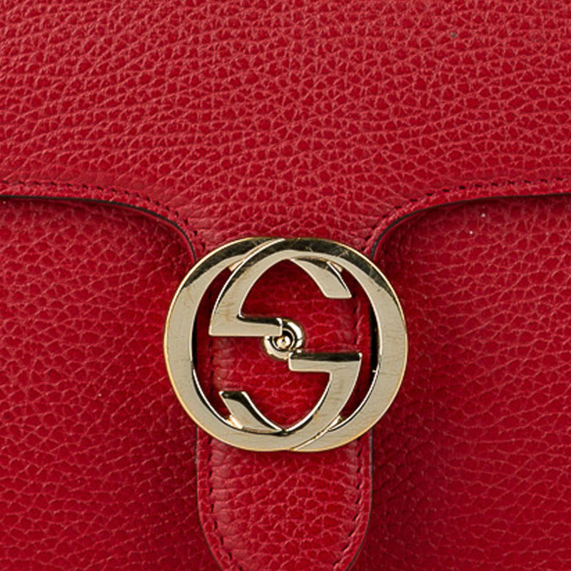 Gucci Interlocking G Chain Leather Crossbody Bag (SHG-32642)