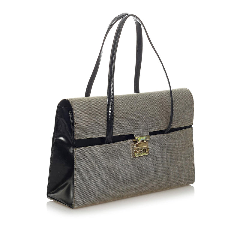 Gucci Lady Lock Canvas Tote Bag (SHG-28872)