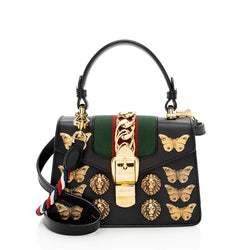 Gucci Leather Animal Studs Sylvie Mini Bag (SHF-19238)