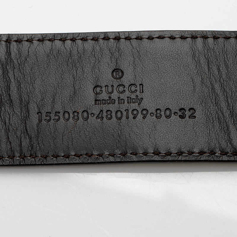 Gucci Distressed Leather GG Marmont Belt - Size 32 / 80 (SHF-21583)