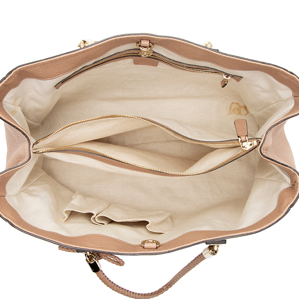 Gucci Leather Bella Medium Tote (SHF-19643)