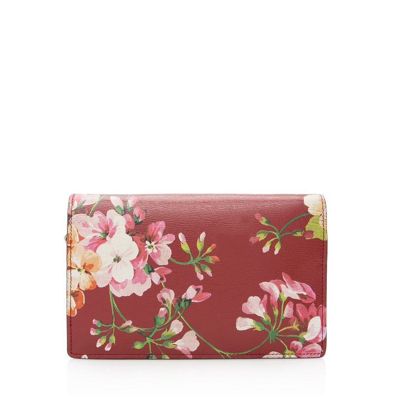 Gucci Leather Blooms Wallet on Chain Bag (SHF-22823)